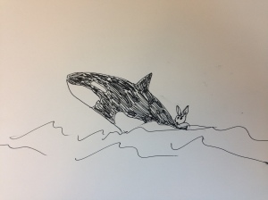 Rabbit on Orca Whale